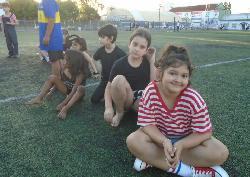 Homenajeada y capitana en su equipo.